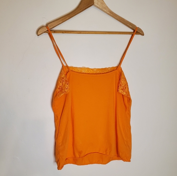 Bright Sherbet Orange Lace Camisole - Picture 8 of 9